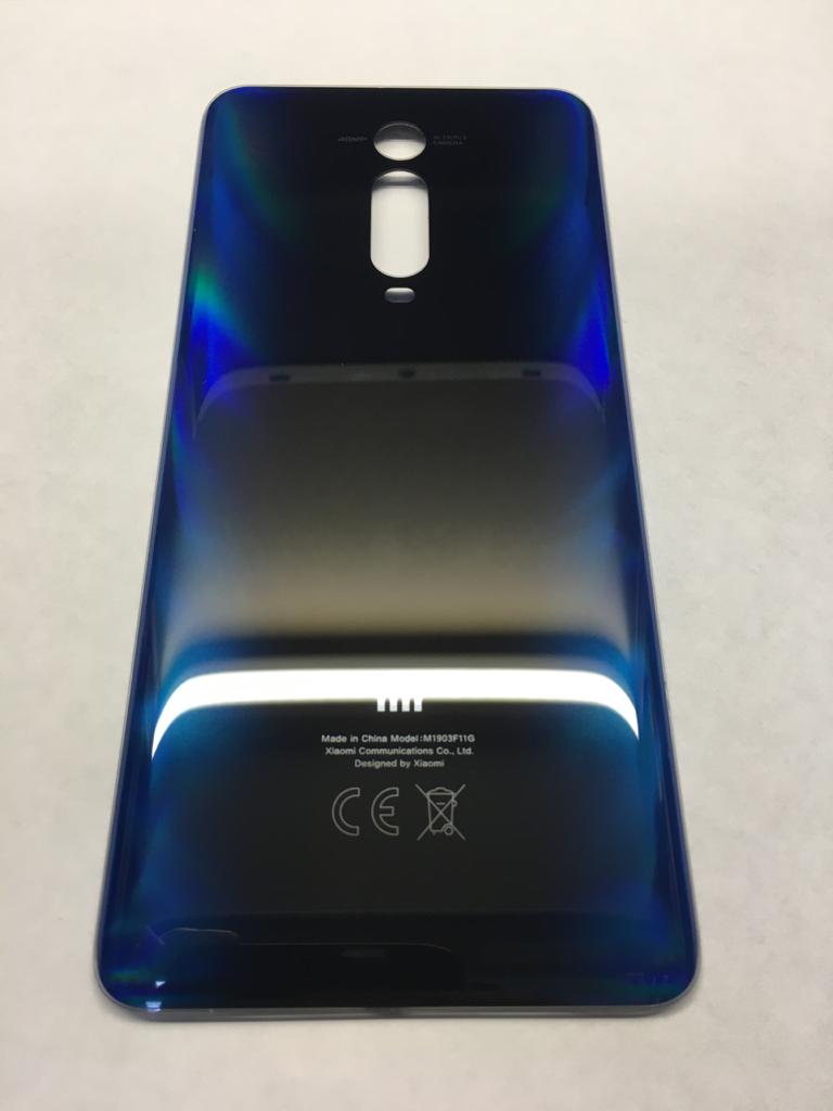 Задняя крышка для Xiaomi Mi 9T Pro Голубая оригинал c разбора